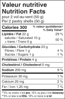 Pastry Shells Nutrition Facts