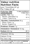 Poutine Bites Nutrition Facts