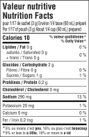 Beef Stew Sauce Mix Nutrition Facts