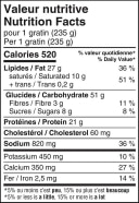 Chicken & Brocoli Gratin Nutrition Facts (individual serving)