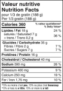 Chicken & Brocoli Gratin Nutrition Facts