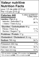 Chicken Pot Pie Nutrition Facts