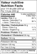 Chicken Pot Pie Nutrition Facts