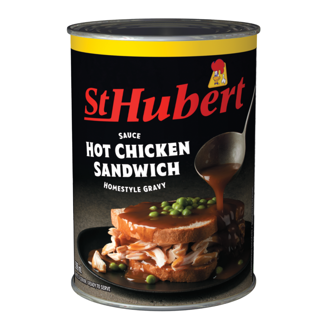 St-Hubert hot chicken sandwich homestyle gravy