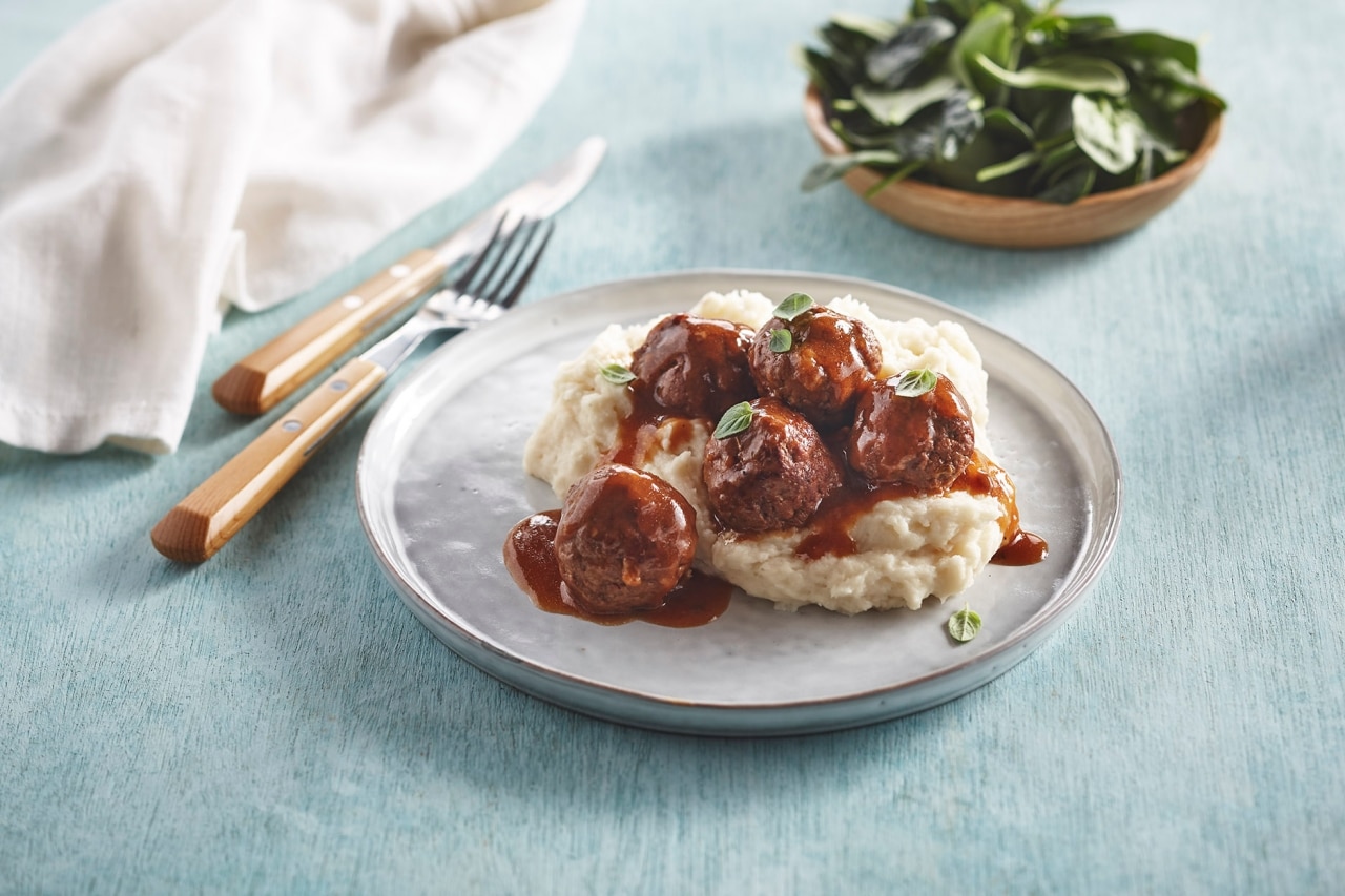 Meatball Stew with BBQ Sauce