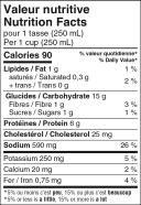 Chicken Noodle Soup 25% less salt Nutrition Facts