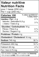 Cream of Leek and Chicken Nutrition Facts