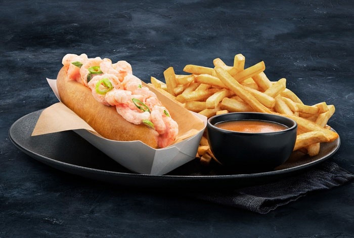 St-Hubert’s Shrimp Roll plate