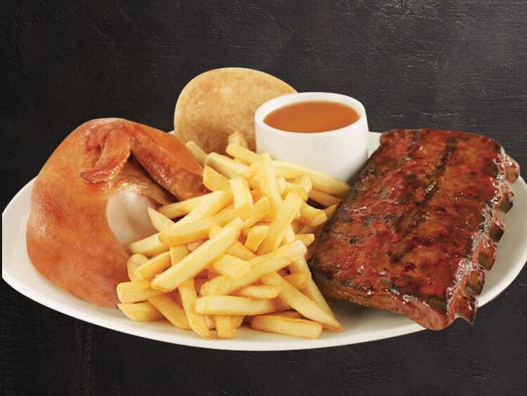 Half Rack of Ribs + Breast