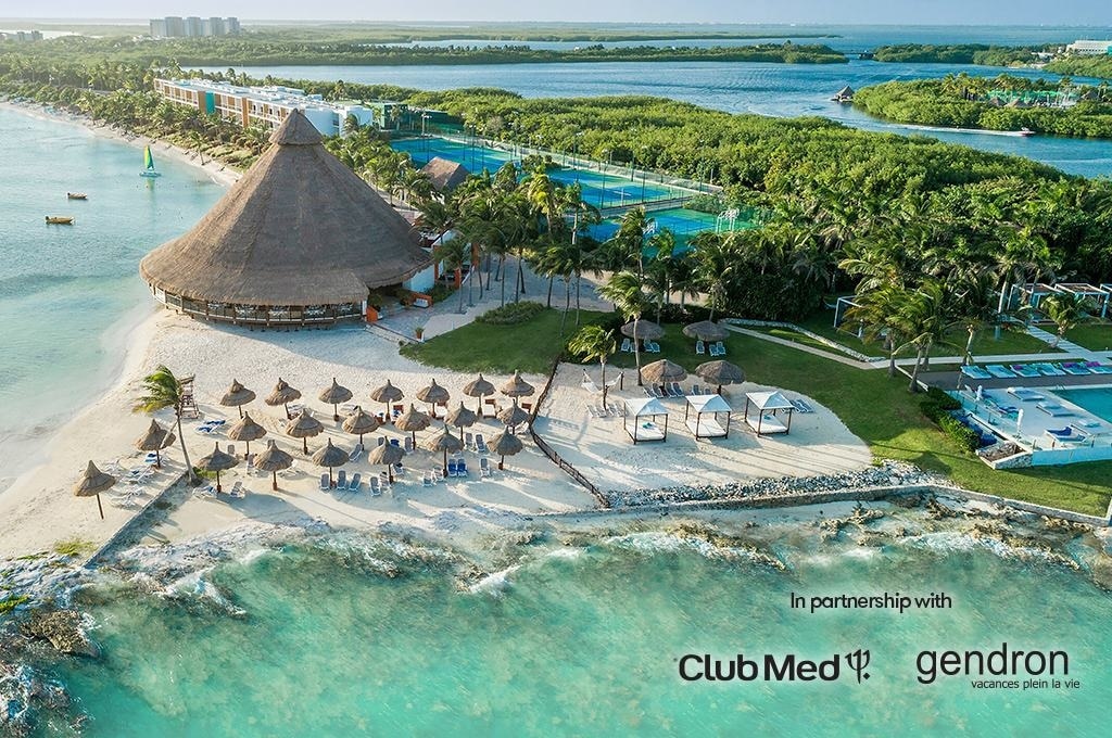 View of the Club Med from the air