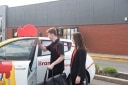 Caroline and her boy, delivery man at St-Hubert