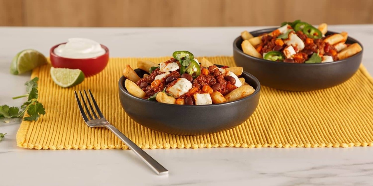 Poutine de chili au bœuf
