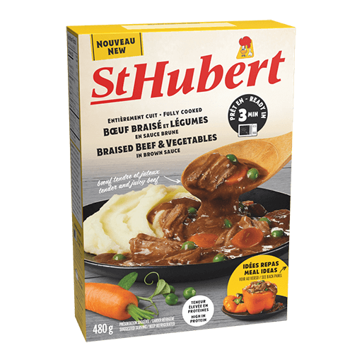 Bœuf braisé et légumes en sauce brune St-Hubert