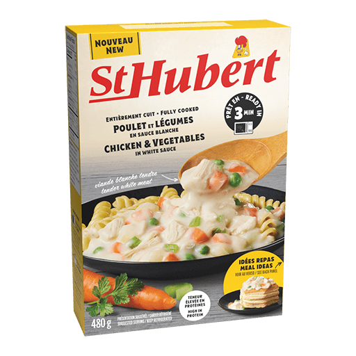 Poulet et légumes en sauce blanche St-Hubert