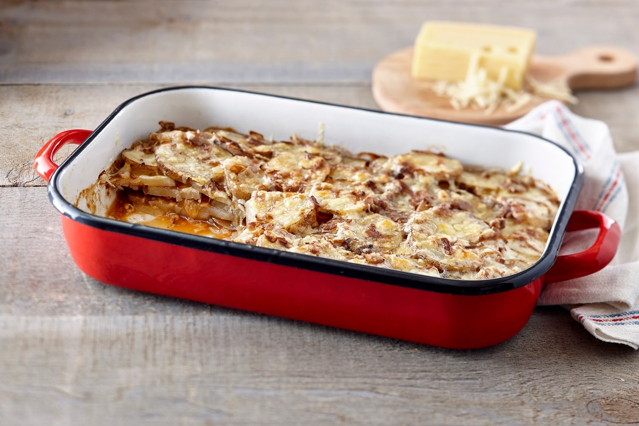 Gratin de pommes de terre à l’oignon
