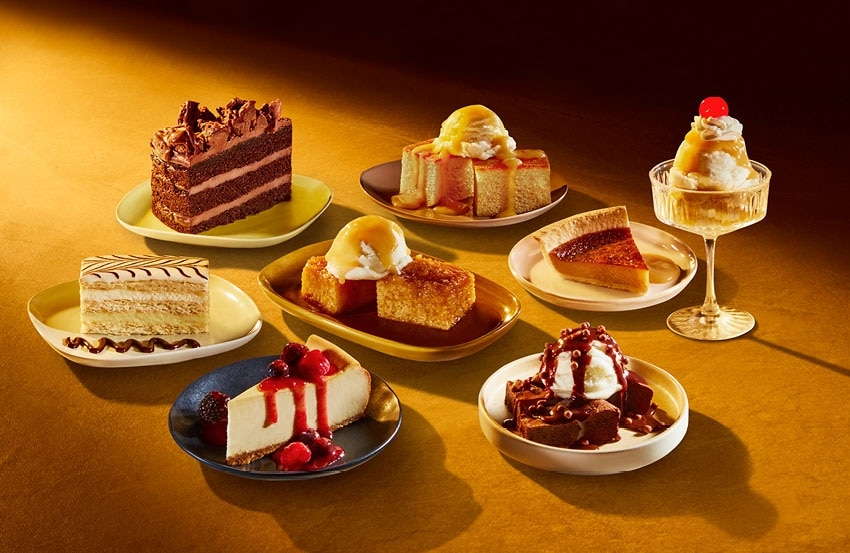 Image montrant une variété de desserts offerts par St-Hubert