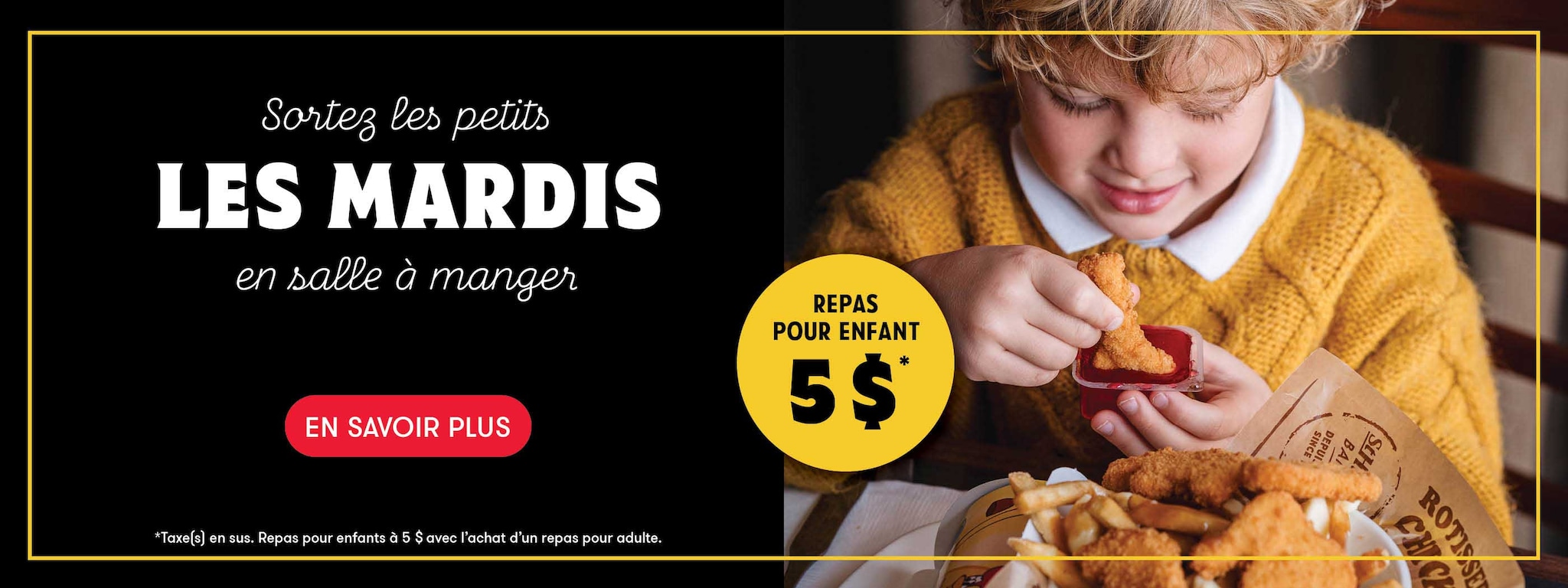 menu enfant 5$