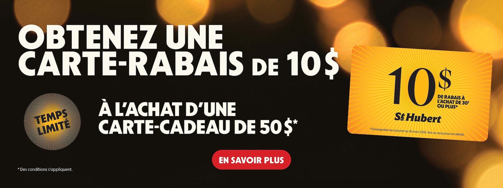 Promotion cartes-cadeaux aux Restaurants